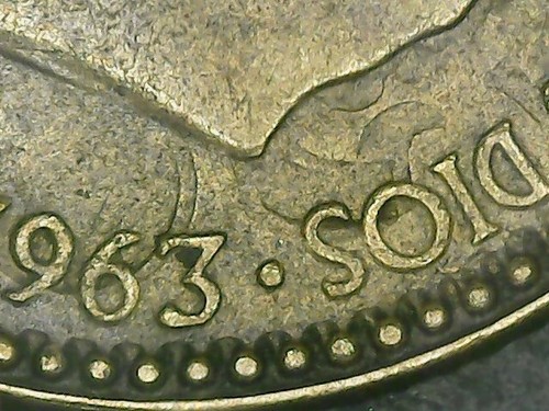Peseta 1963 errore tracce - 1,